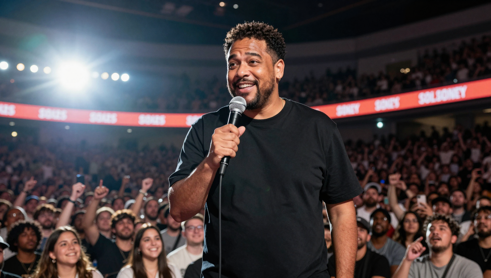 Jo Koy net worth 2026 comedian performing on stage at sold-out arena